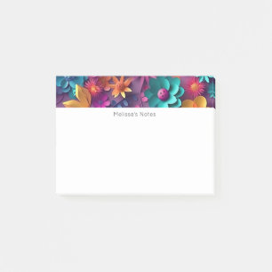 Post-it® Fleurs de printemps colorées Motif