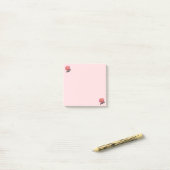 Post-it® Fleurs de rose rose sur rose (Sur un bureau)