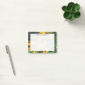 Post-it® Fleurs de Rudbeckia jaune à centre noir Monogramme (Bureau)