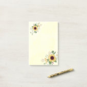 Post-it® Fleurs de soleil (Sur un bureau)