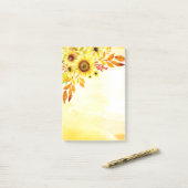 Post-it® Fleurs de soleil (Sur un bureau)