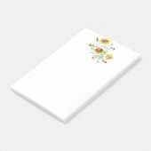 Post-it® Fleurs de soleil aquarelles personnalisées (Incliné)