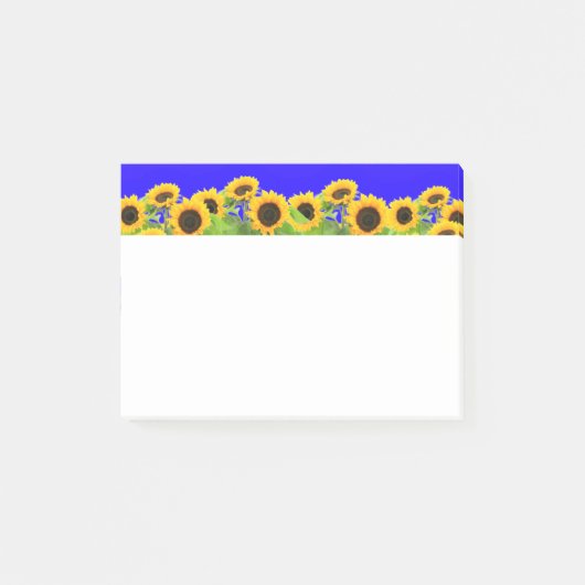 Post-it® Fleurs de soleil - drapeau ukrainien Paix Liberté (Devant)