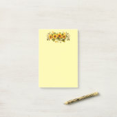 Post-it® Fleurs de soleil post-it-notes (Sur un bureau)