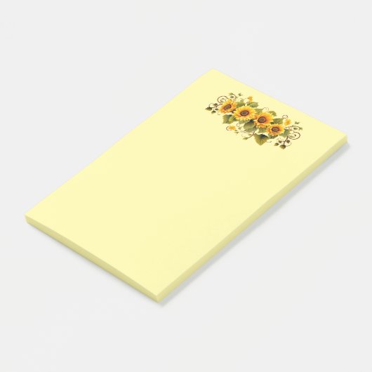 Post-it® Fleurs de soleil post-it-notes (Incliné)