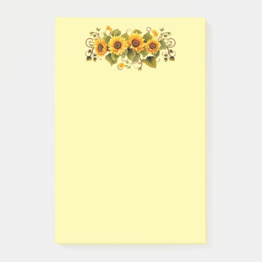 Post-it® Fleurs de soleil post-it-notes (Devant)