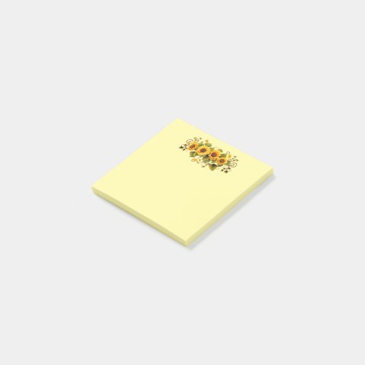 Post-it® Fleurs de soleil post-it-notes (Incliné)