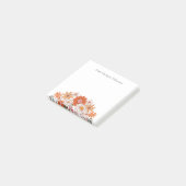 Post-it® Fleurs de style rétro - Nom personnalisé Notes pos (Incliné)