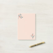Post-it® Fleurs de Teint Rose Botanique (Sur un bureau)