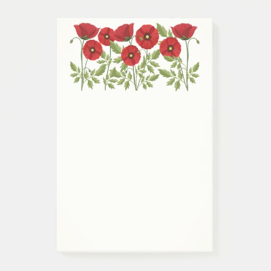 Post-it® Fleurs d'été joyeuses floraison de pavot (Devant)