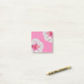 Post-it® Fleurs d'Hibiscus blanc personnalisées (Sur un bureau)