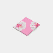 Post-it® Fleurs d'Hibiscus blanc personnalisées (Incliné)