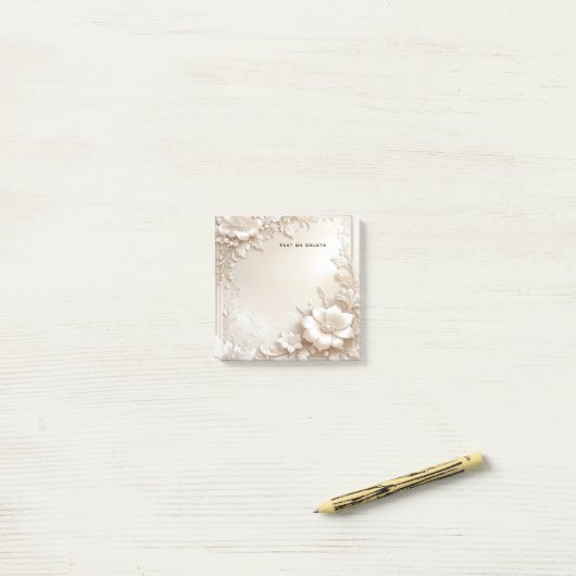 Post-it® Fleurs d'Ivoire Post it Notes (Sur un bureau)