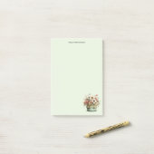 Post-it® Fleurs en pot Cozy Shabby Mignon (Sur un bureau)