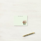 Post-it® Fleurs en pot Cozy Shabby Mignon (Sur un bureau)