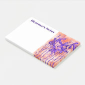 Post-it® Fleurs encrées violettes et orange (Incliné)