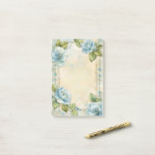 Post-it® Fleurs et bijoux bleus (Sur un bureau)