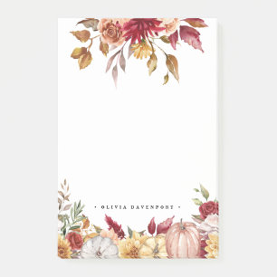 Post-it® Fleurs et Citrouilles rustiques tombent Post-It No