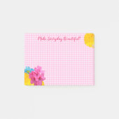 Post-it® Fleurs et En vichy roses (Devant)