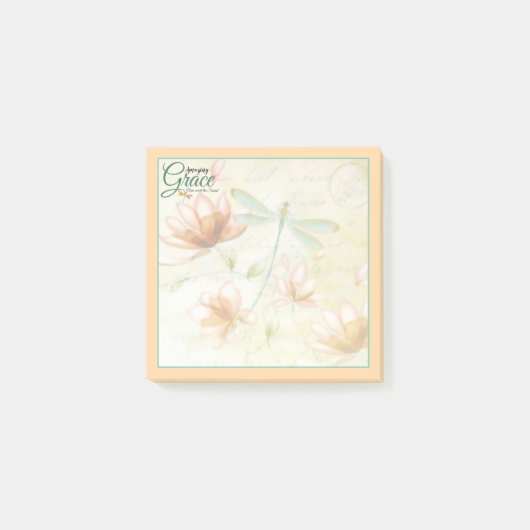 Post-it® Fleurs et libellule Amazing Grace (Devant)