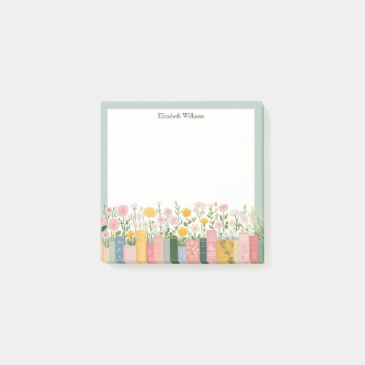 Post-it® Fleurs et livres jolis (Devant)