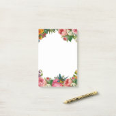 Post-it® Fleurs et oiseaux (Sur un bureau)