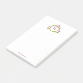 Post-it® Fleurs et oiseaux tropicaux monogrammés Bloc-notes (Incliné)