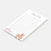 Post-it® Fleurs et ours choses à faire notes (Incliné)