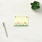 Post-it® Fleurs et papillons Personnalisé 4 x 3 (Bureau)
