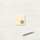 Post-it® Fleurs fantaisistes dans un pot de planteur mignon (Sur un bureau)