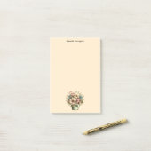 Post-it® Fleurs fantaisistes dans un pot de planteur mignon (Sur un bureau)