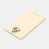 Post-it® Fleurs fantaisistes dans un pot de planteur mignon (Incliné)