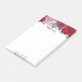 Post-it® Fleurs florales tendance rose, rouge et violet (Incliné)