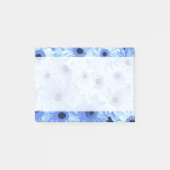 Post-it® Fleurs Gerbera, Fleurs Bleues, Motif De Fleurs (Devant)