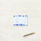 Post-it® Fleurs Gerbera, Fleurs Bleues, Motif De Fleurs (Sur un bureau)