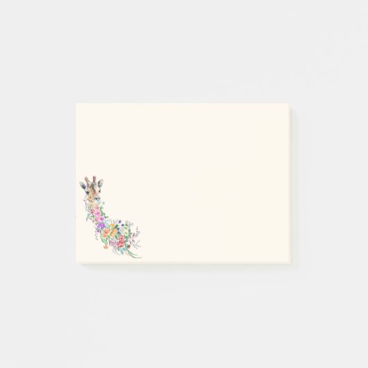Post-it® Fleurs Giraffe Post it Notes (Devant)