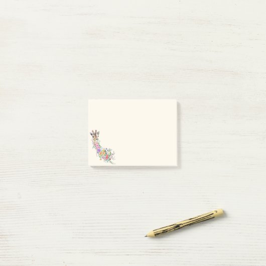 Post-it® Fleurs Giraffe Post it Notes (Sur un bureau)
