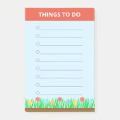 Post-it® Fleurs & Grass Personnalisé Les Choses À Faire (Devant)