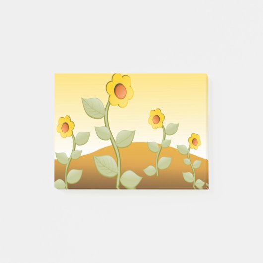 POST-IT® FLEURS JAUNES (Devant)