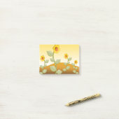 POST-IT® FLEURS JAUNES (Sur un bureau)