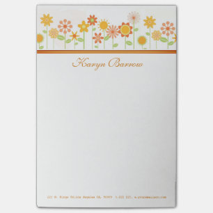 Post-it® Fleurs Jaunes Et Oranges