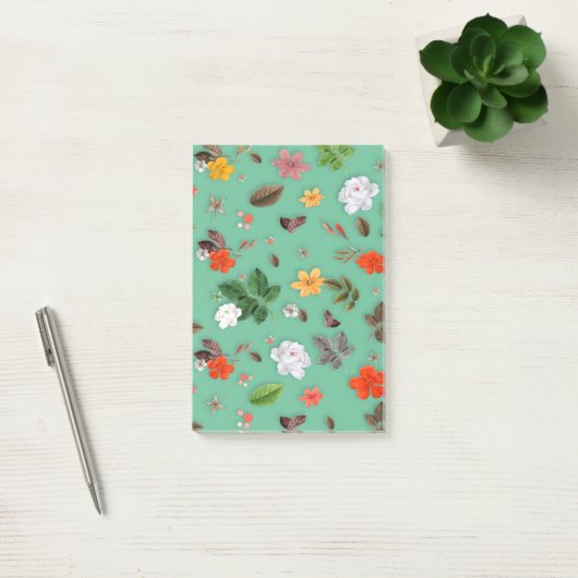 Post-it® Fleurs jaunes et roses blanches 14 (Bureau)