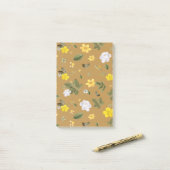 Post-it® Fleurs jaunes et roses blanches 4 (Sur un bureau)