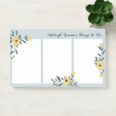 Post-it® Fleurs Jaunes Jolies Choses À Faire (Bureau)