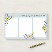 Post-it® Fleurs Jaunes Jolies Choses À Faire (Sur un bureau)