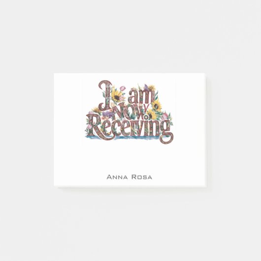 Post-it® *~* Fleurs JE REÇOIS MAINTENANT 8 Manifestants AP8 (Devant)