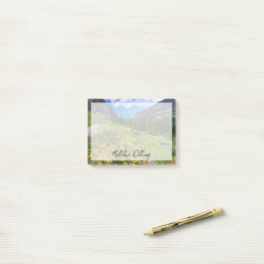 Post-it® Fleurs | Montana Flower Path (Sur un bureau)