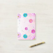 Post-it® Fleurs Motif 7 (Sur un bureau)