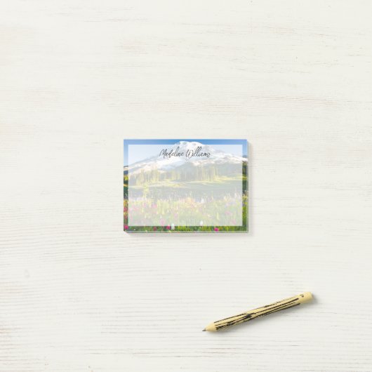 Post-it® Fleurs | Mt. Rainier Fleurs sauvages (Sur un bureau)