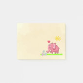 Post-it® Fleurs Odeurs D'Éléphant Rose Cute (Devant)